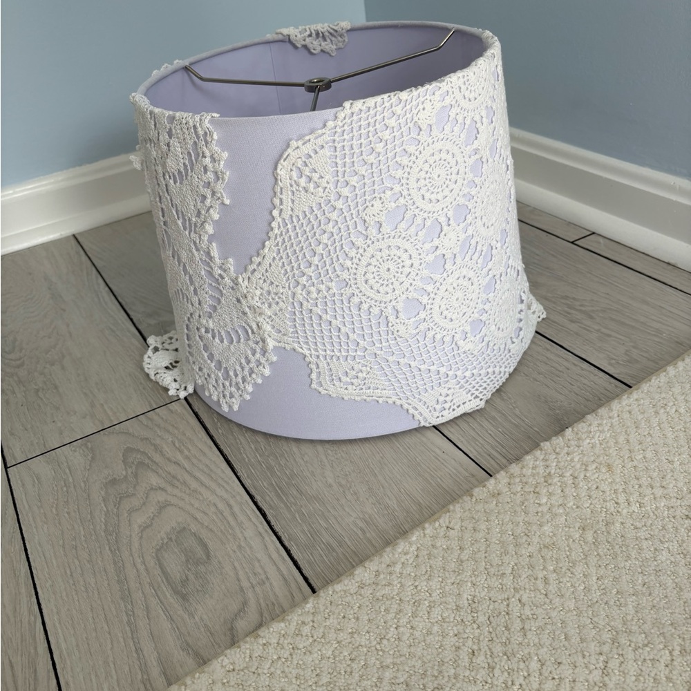 Elegant Cream Lace Lampshade - Picture 4 of 6